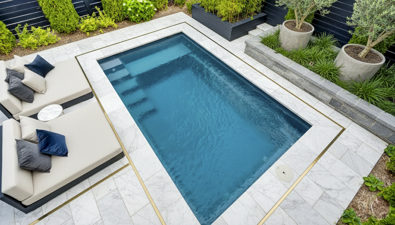Fiberglass swimming pool in Colorado